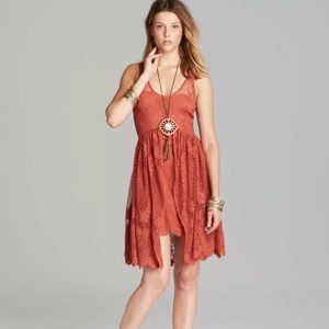 Free People NWT Krystal Lace High Low Boho Dress 0